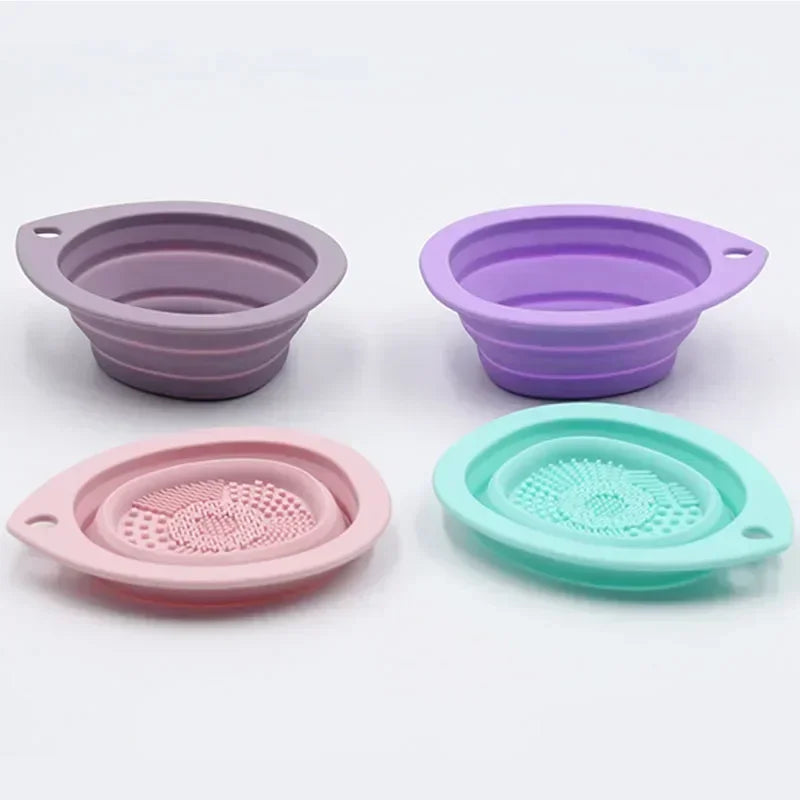 Clean Foldable Silicone Brush Cleaning Bowl