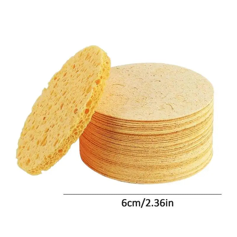 Barely Compressed Facial Cleansing Sponges