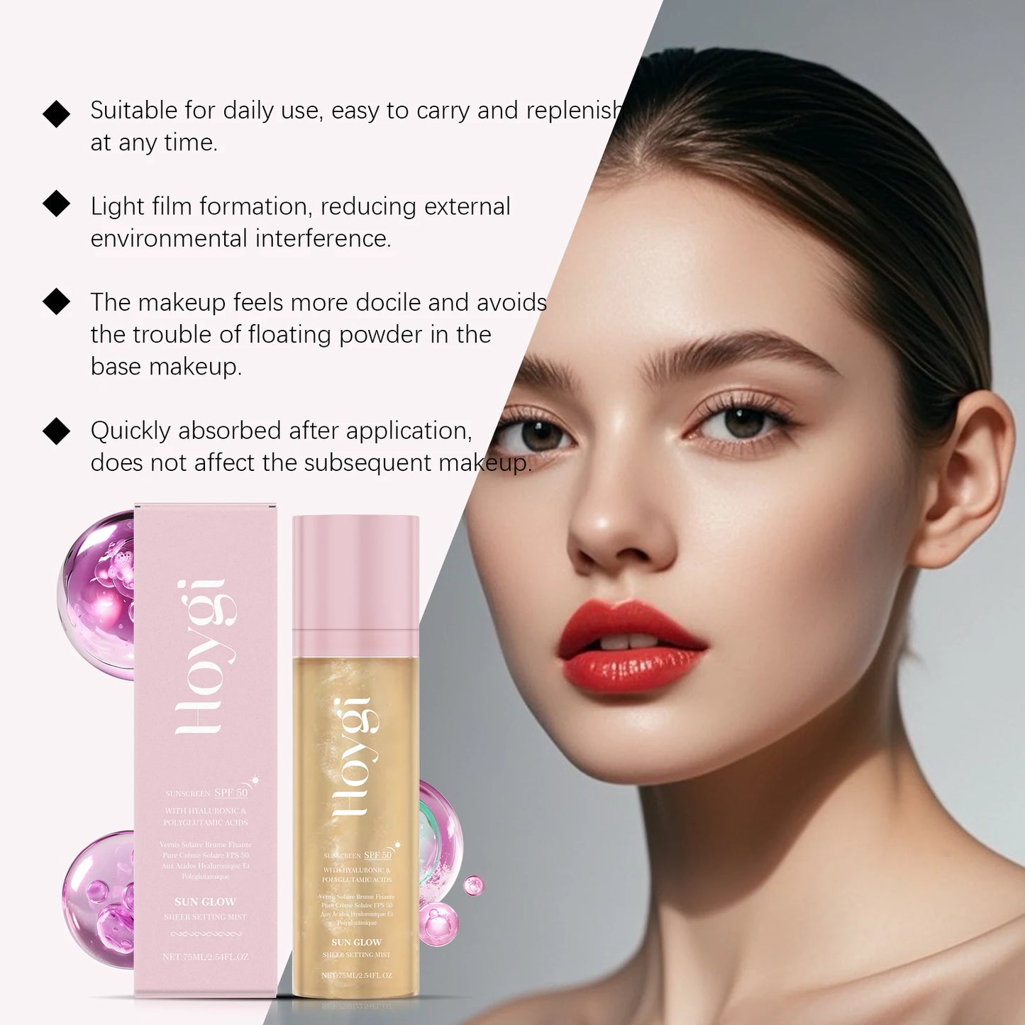HOYGI Glow SPF 50+ Matte Setting Spray