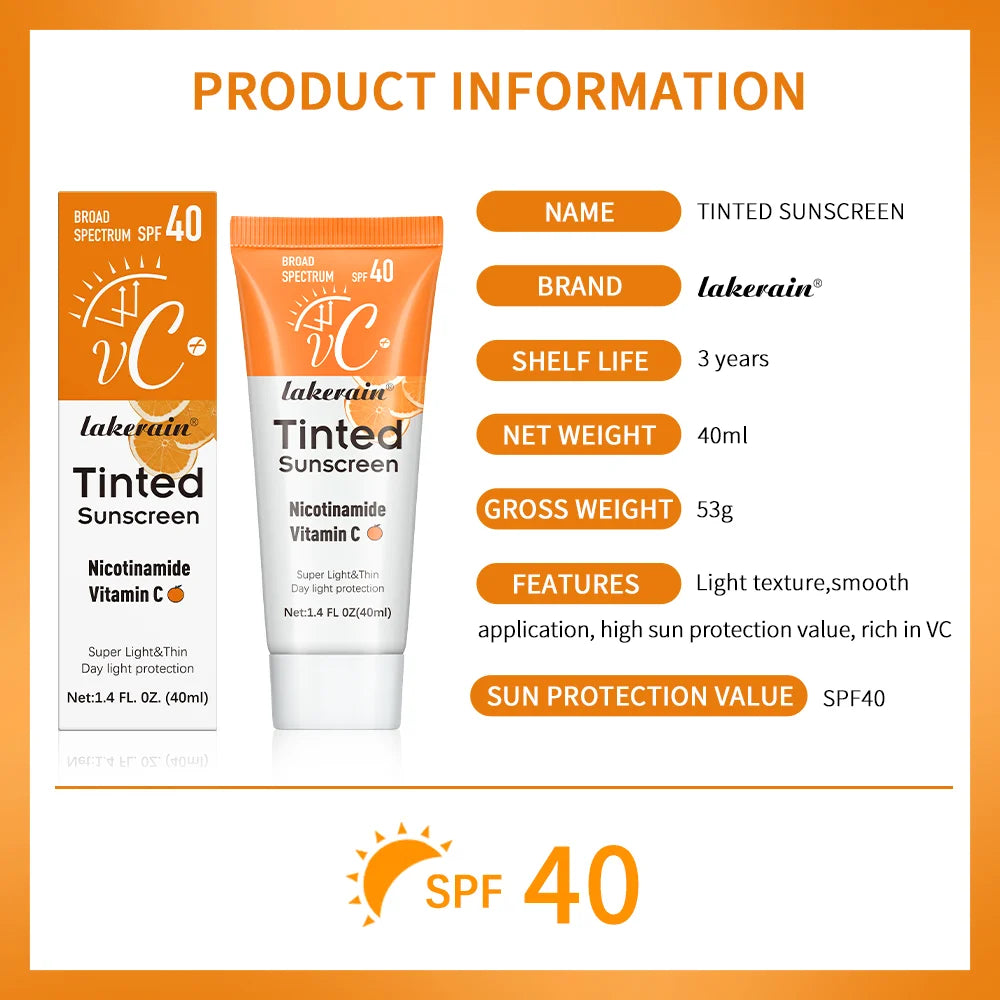 Face Shield Vitamin C Tinted Sunscreen SPF 40