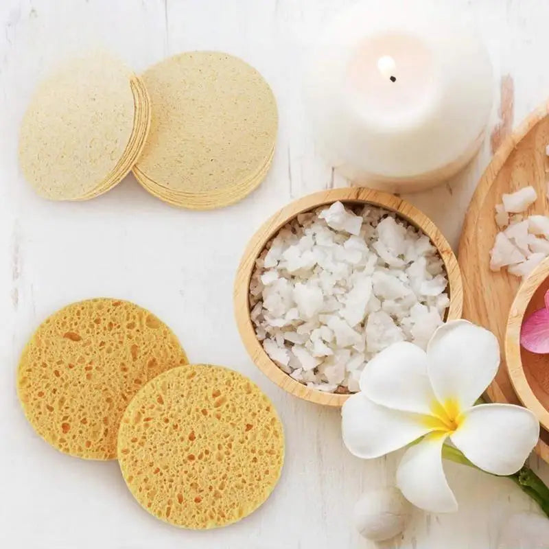 Barely Compressed Facial Cleansing Sponges