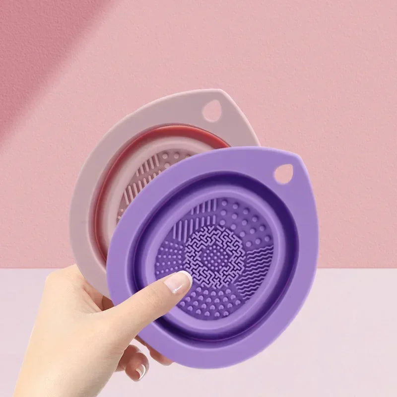 Clean Foldable Silicone Brush Cleaning Bowl