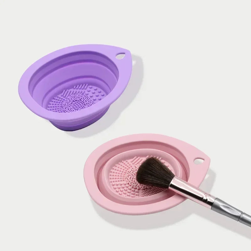 Clean Foldable Silicone Brush Cleaning Bowl
