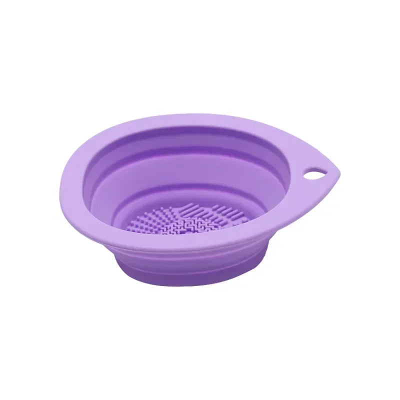 Clean Foldable Silicone Brush Cleaning Bowl