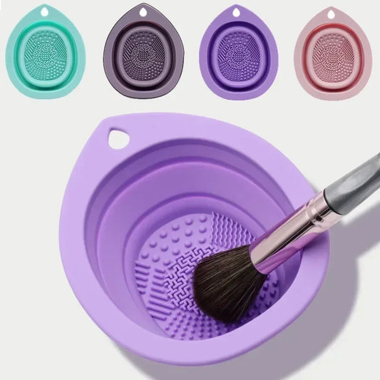 Clean Foldable Silicone Brush Cleaning Bowl